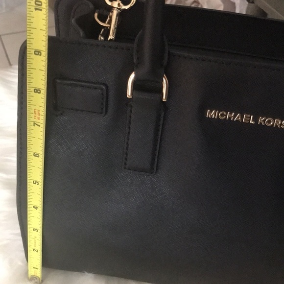 Michael Kors Dillon Saffiano Leather Satchel - Black - Picture 15 of 16